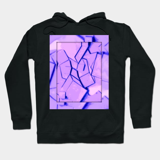 Purple Wall Abstract Hoodie by AlexaZari